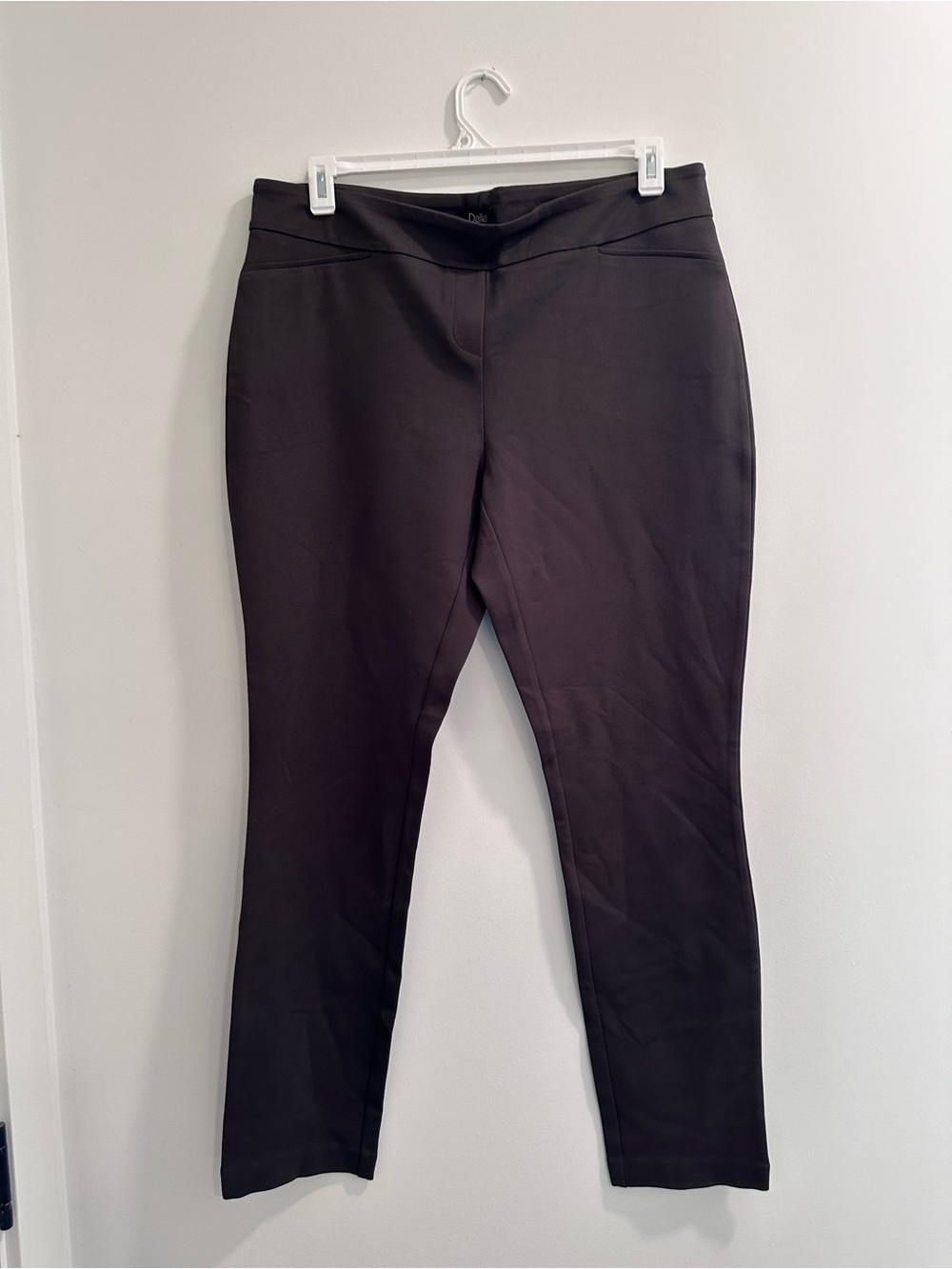 Dalia Olive Green Straight-Leg Ponte Pants